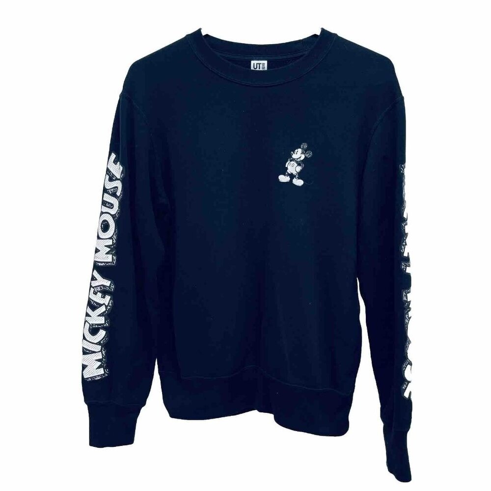 Disney Women’s Black Mickey Mouse Long Sleeve Sweatshirt Size XS